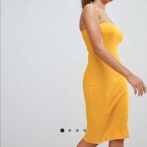 ASOS Bodycon Bandeau Ribbed Dress